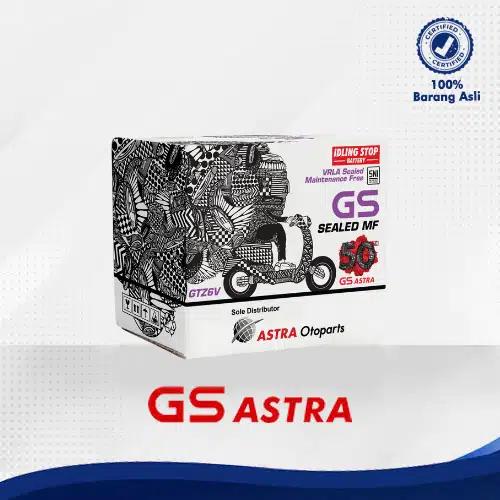 Aki Motor GS ASTRA Maintenance Free Kering GTZ-6V GTZ6V Vario 125 Vario 150 PCX Mio SSS Beat Esp ISS Vario 110 Esp ISS GSMF-GTZ-6V