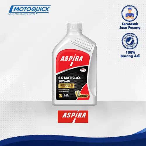 Voucher Motoquick Oli Motor Oli Motor Matic 10W-40 (AX7) Aspira Oil 0,8L untuk Motor Matic