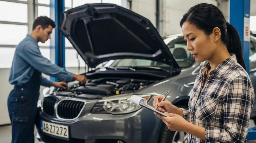 Ilustrasi pencatatan jadwal service mobil