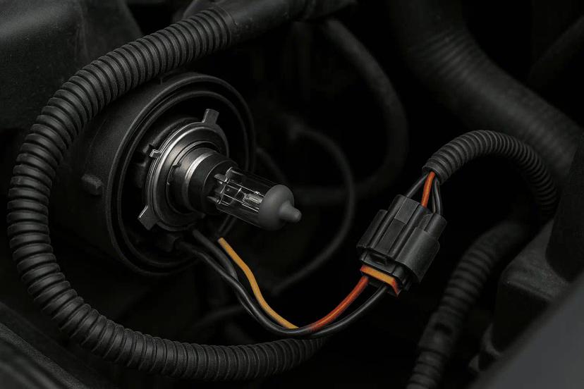 rangkaian lampu kepala