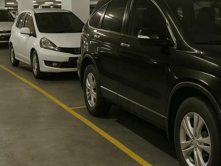 kesalahan parkir mobil