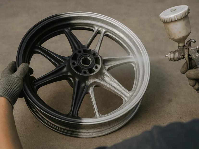 cara kupas cat velg motor