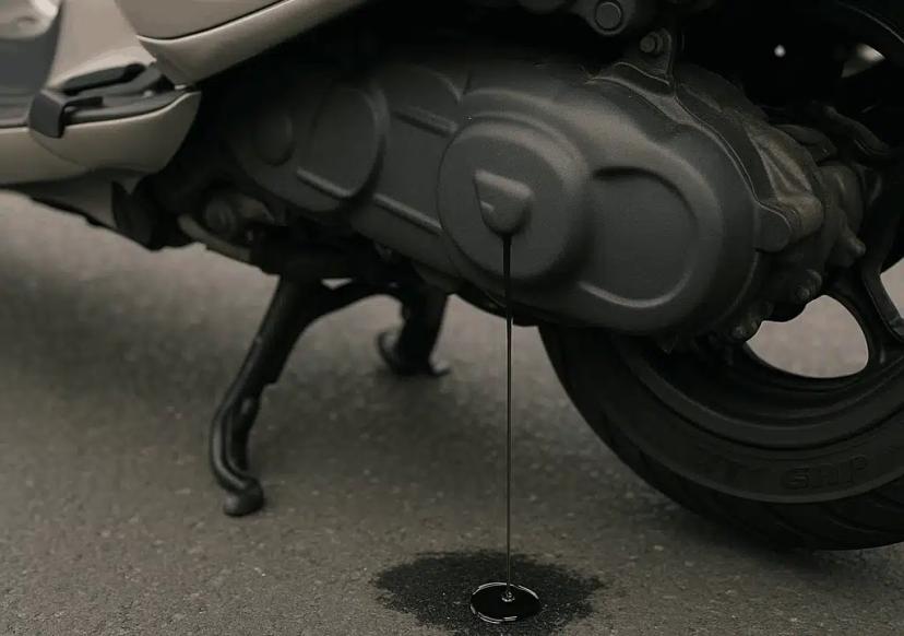 oli netes di bawah mesin motor matic