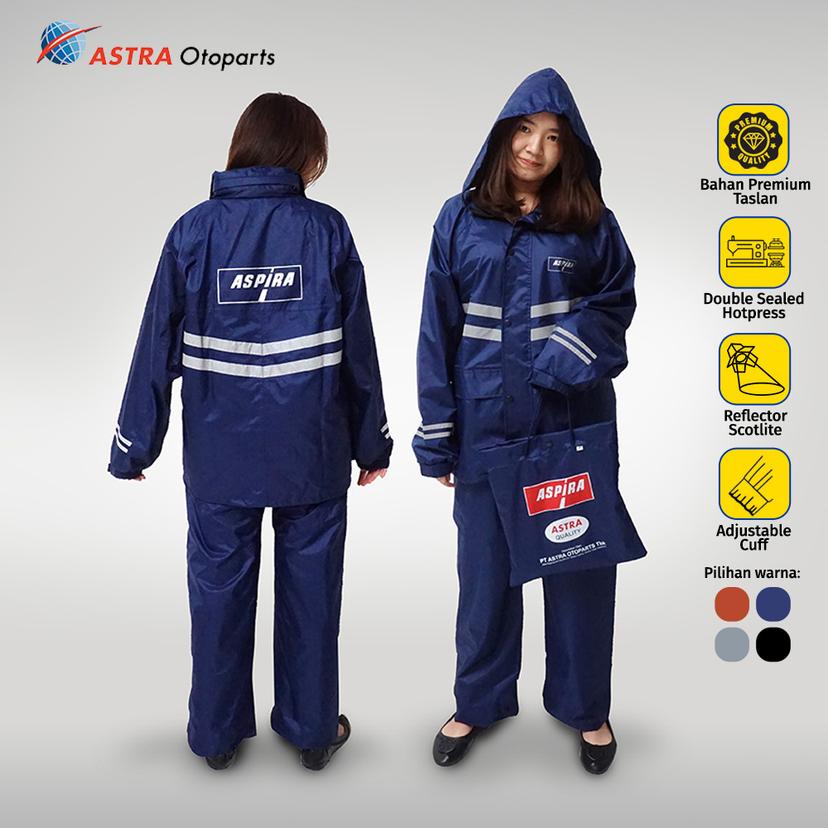 JAS HUJAN BAHAN TASLAN NAVY - L