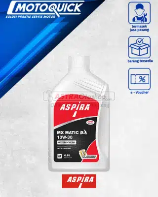 Voucher Motoquick Oli Motor Oli Motor Matic 10W-30 (AX5) Aspira Oil 0,8L untuk Motor Matic