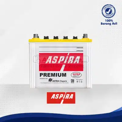 Aspira Battery Premium berkapasitas 70 Ah untuk Mobil Mitsubishi Kuda Series (Diesel), L-200 (Double Cabin), L-200 (Super Pick-up), L-300 series (Diesel), Komatsu Excavator PC 100F-6