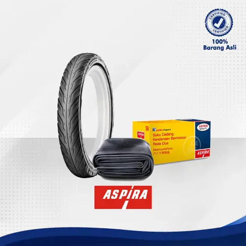Paket Aspira Ban Luar 12-80/9014-SPR38 & Ban Dalam 12-2753001400000 untuk Honda Beat, Yamaha Mio Fino