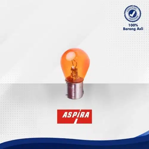 Bohlam Lampu Sein Warna Kuning ASPIRA 12V 21 Watt untuk Semua Mobil (11-12S2521BAU15SY)