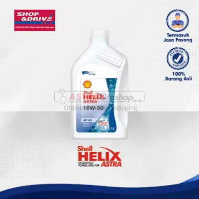 Voucher Shell Helix Astra Oil 10W30 4 Ltr + Pemasangan (Oli untuk Mobil Bensin)