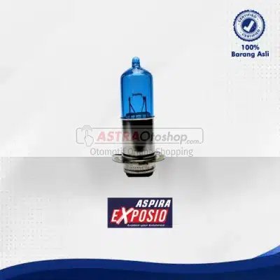 Bohlam Depan Halogen True Blue ASPIRA EXPOSIO untuk motor SUPRA X, MEGA PRO, GL MAX, GL 100