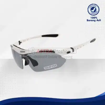 ROCKBROS Kacamata Sepeda Polarized dengan 5 Lensa Myopia Original 0089 - WHITE / PUTIH