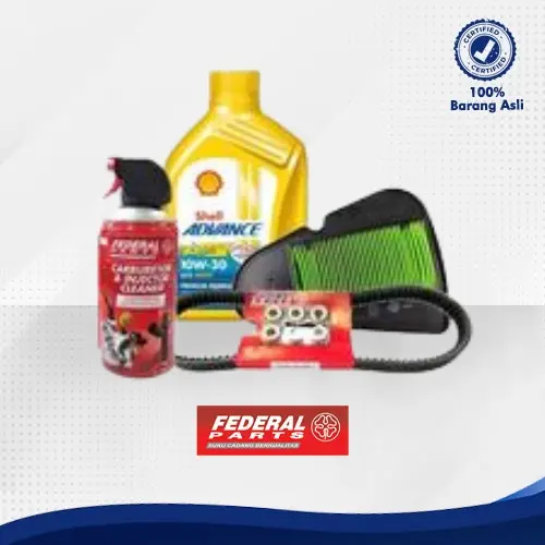 PAKET SERVIS HONDA BEAT (FEDERAL PARTS X SHELL)