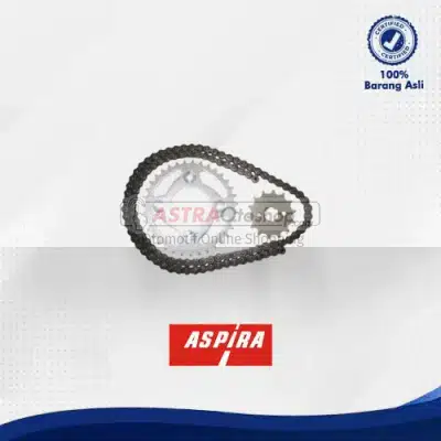 Paket Drive Chain/ Gear Set Aspira untuk motor Honda Supra X 125 Helm In (Rantai 420)