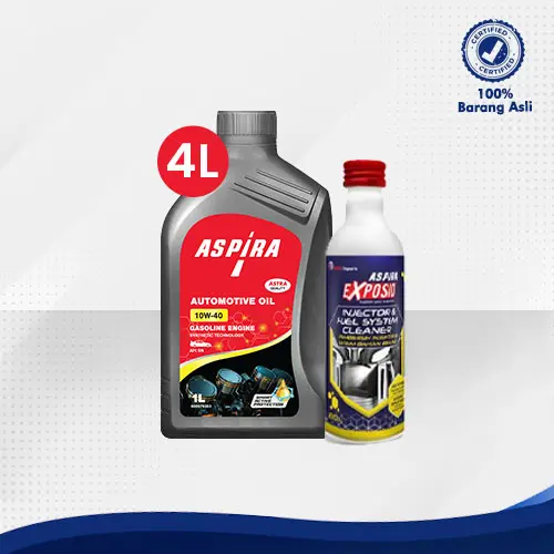 Bundling Oli Mobil 10W-40 Aspira Oil 4L dan Injector Cleaner