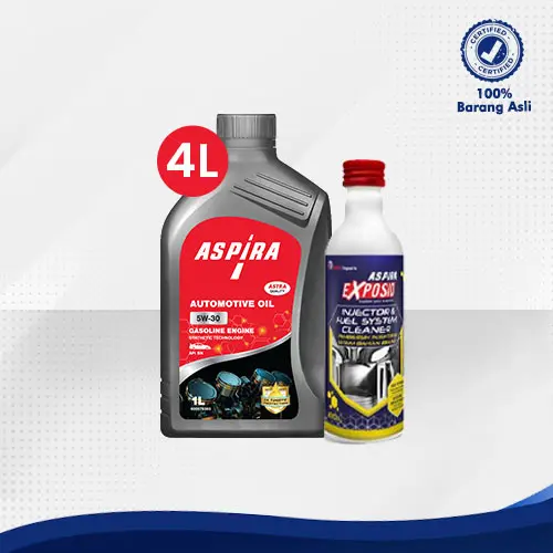 Bundling Oli Mobil 5W-30 Aspira Oil 4L dan Injector Cleaner