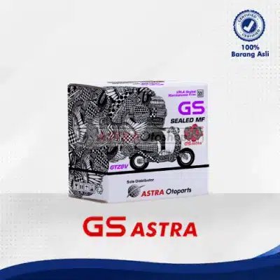 Aki Motor GS ASTRA MF GTZ-8V GTZ8V untuk motor Yamaha R25, Honda CBR 250, Kawas KLX 150 dan Vespa Sprint 150