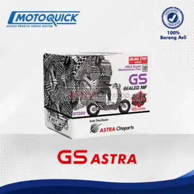 Voucher Motoquick Aki Motor GS Astra MF GTZ-6V untuk Honda PCX 125, PCX 150, Vario 125, Vario 150, All New Honda Beat/Beat POP eSP CBS ISS, New Honda Scoopy Esp, Honda CBR 150 R, NMAX 2022 up, dll