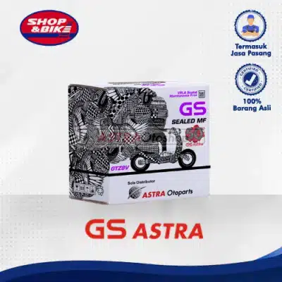 [TRADE IN]  Voucher Pemasangan Aki Motor Shop and Bike GS Astra VRLA GTZ-8V untuk Vespa Matic Primavera, LX-150, Yamaha R25, X-Max 250, CBR 250, Kawasaki KLX-150