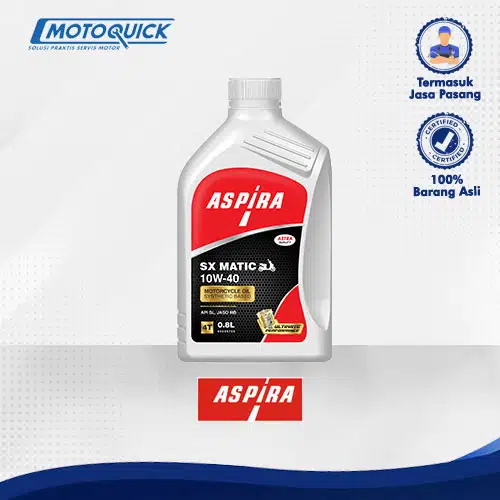 Voucher Motoquick Oli Motor Oli Motor Matic 10W-40 (AX7) Aspira Oil 0,8L untuk Motor Matic