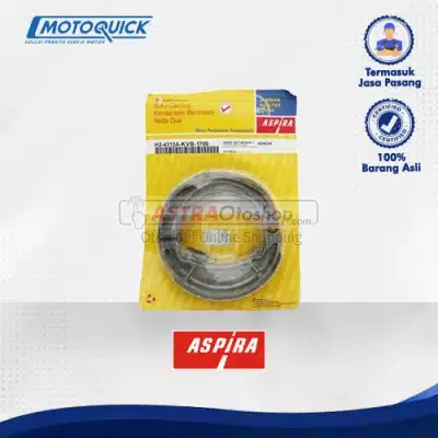 Voucher Motoquick Kampas Rem Tromol dengan Per ASPIRA untuk motor VARIO, BEAT, SCOOPY, SPACY, dan Sejenis