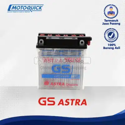 Voucher Motoquick Aki Motor GS ASTRA Premium Kit GM5Z-3B untuk Honda Supra, Supra Fit, Yamaha Mio, Jupiter, Vega, Suzuki Smash, Shogun, dll