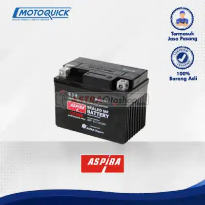 Voucher Motoquick Trade In Aki ASPIRA GTZ5S MF (3.5 Ah) - Aki Motor untuk Motor Beat, Vario 110, Blade 110, Mio, Scoopy, Vixion, Shogun, Xeon, X-ride & sejenisnya