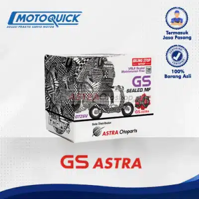 Voucher Motoquick Aki Motor GS Astra MF GTZ-6V untuk Honda PCX 125, PCX 150, Vario 125, Vario 150, All New Honda Beat/Beat POP eSP CBS ISS, New Honda Scoopy Esp, Honda CBR 150 R, NMAX 2022 up, dll