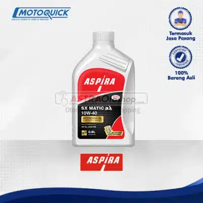 Voucher Motoquick Oli Motor Oli Motor Matic 10W-40 (AX7) Aspira Oil 0,8L untuk Motor Matic