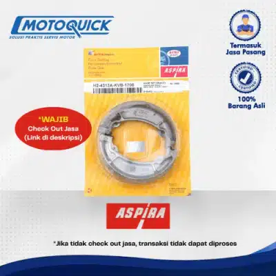 E-Voucher Motoquick Aspira Brake Shoe Honda Matic 110-125 dengan Spring - WAJIB check out jasa, link di deskripsi