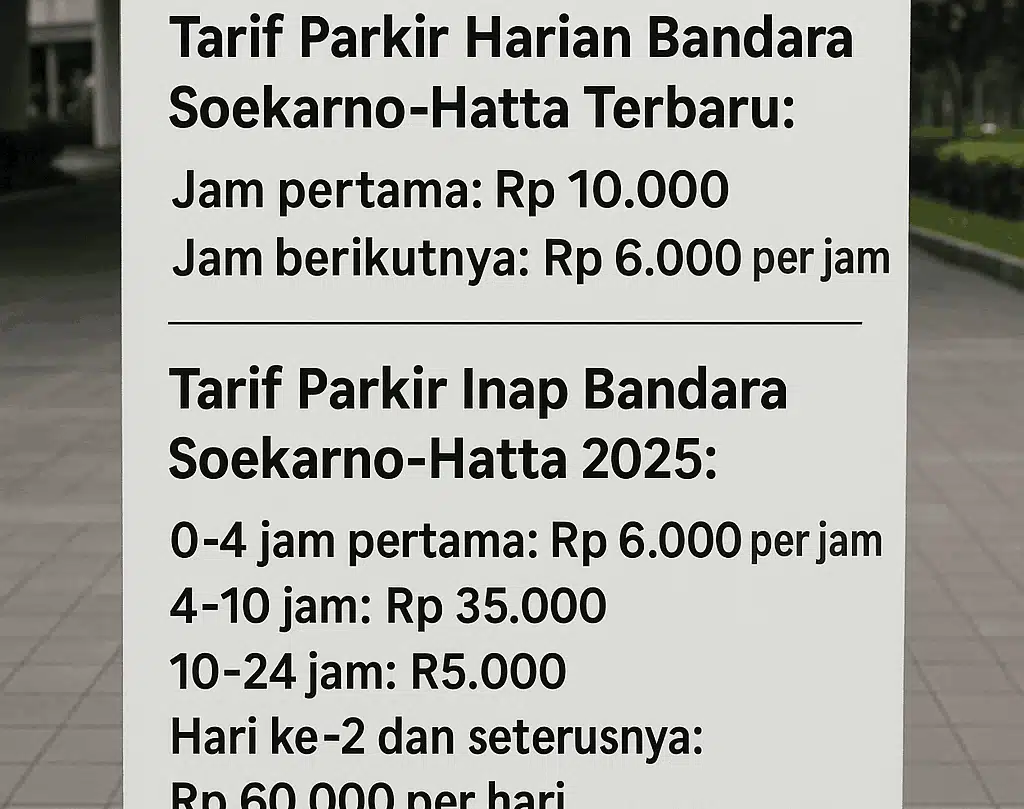 Tarif Parkir Terminal 3 Soekarno-Hatta Terbaru | AstraOtoshop.com