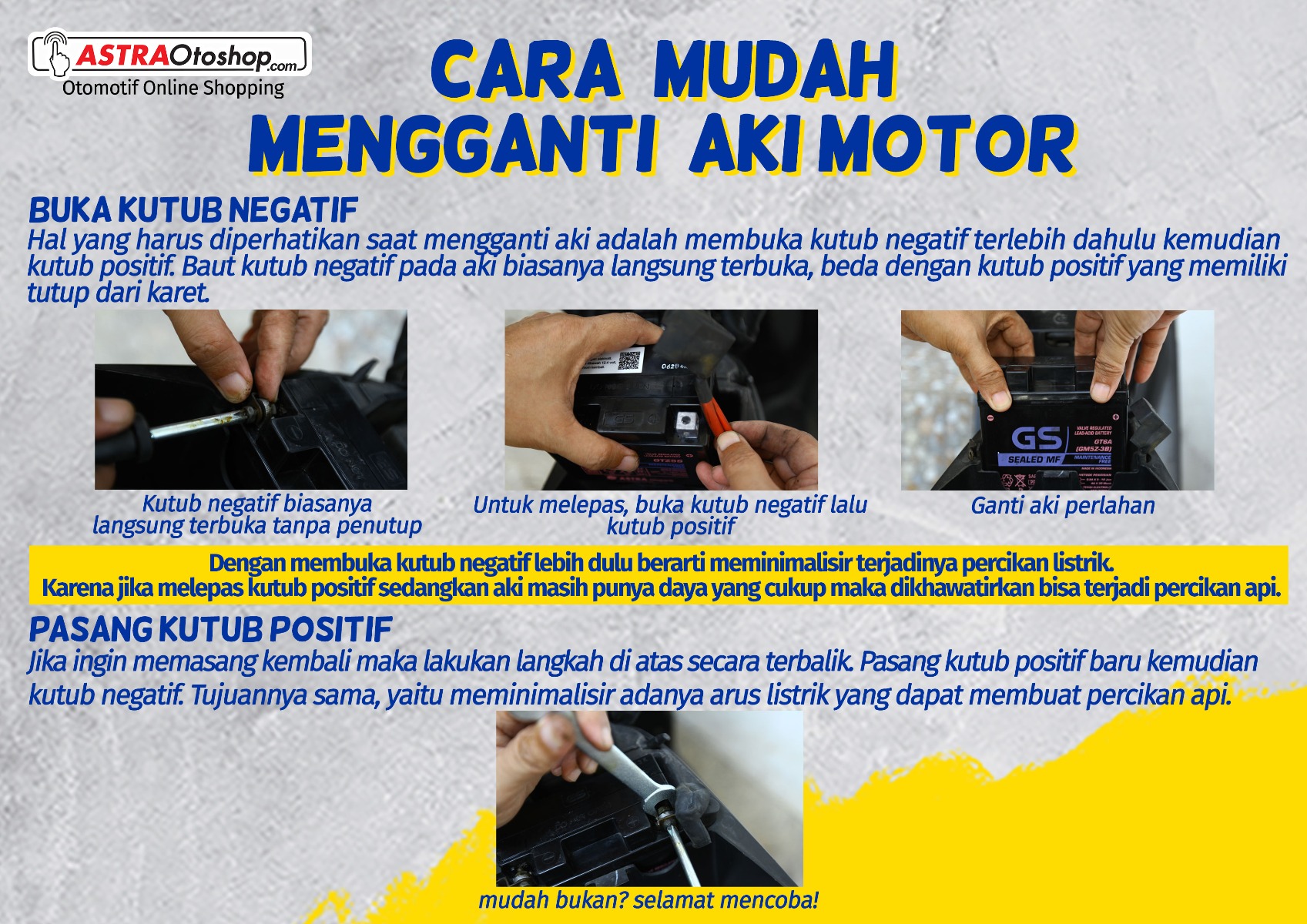 Jual Aki Motor ASPIRA GM5Z3B MF 5 Ah Terbaru - Harga April 2025