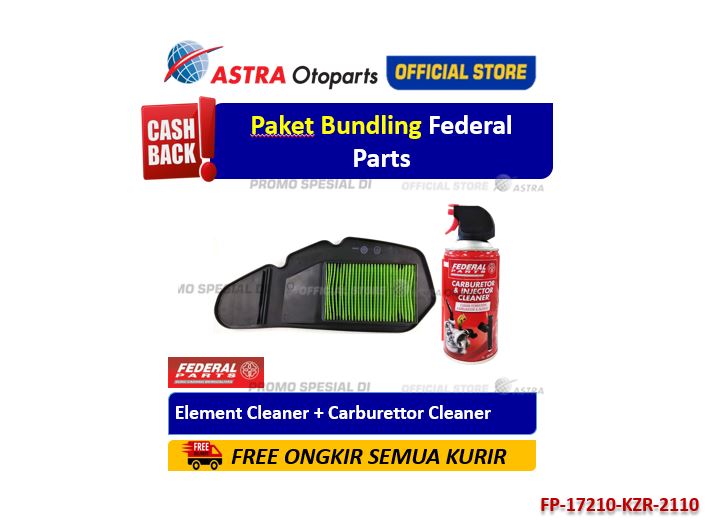 PAKET FEDERAL : ELEMENT CLEANER HONDA VARIO 125 DAN HONDA PCX 150+CARB CLEANER 300