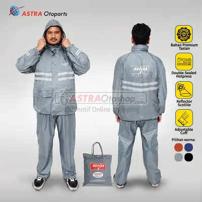 Jas Hujan GREY size XXL Premium Aspira ASTRA Original